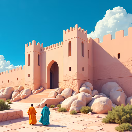 Desert Fortress Illustration