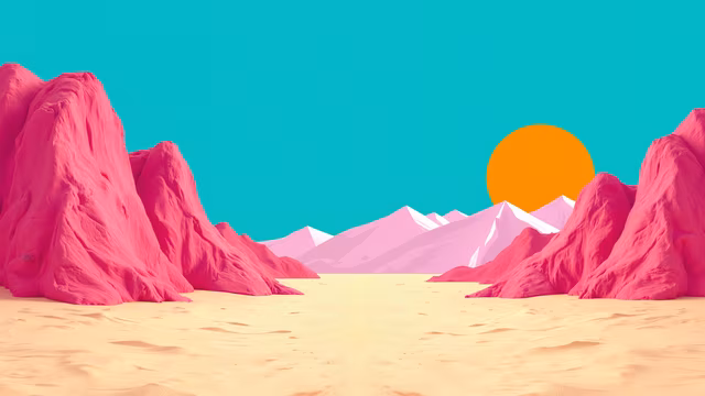 Desert Sunset Illustration