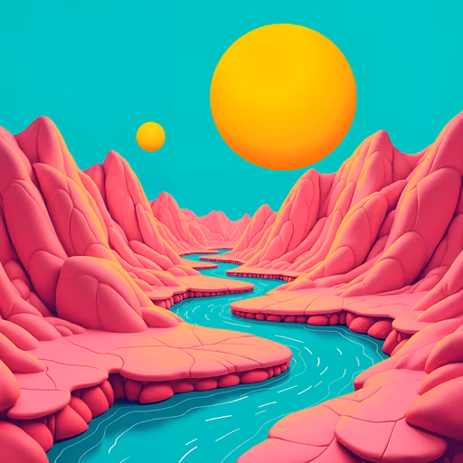 Dreamy Landscape Illustration