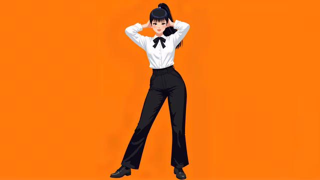 Elegant Pose in Illustration