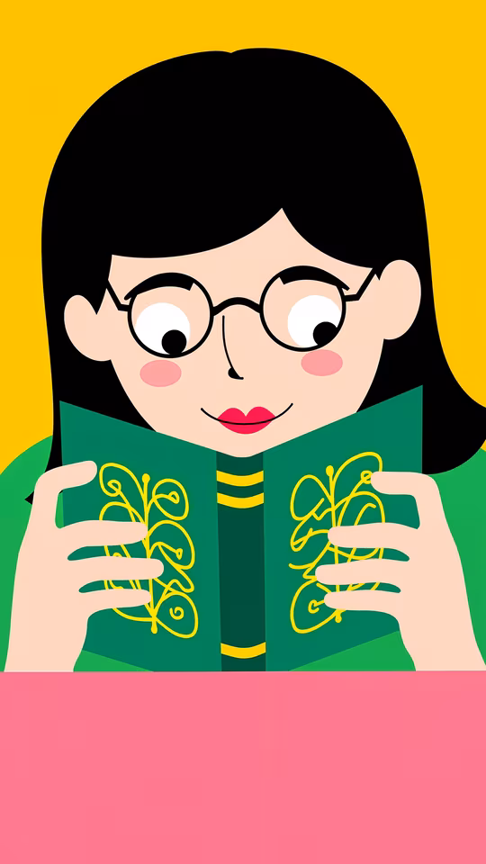 Girl Reading Book