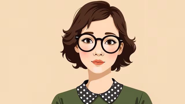 Girl with Glasses Illustration