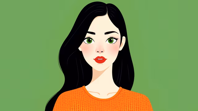 Green Eyes Illustration