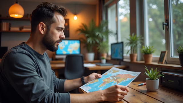 Man Studying Map