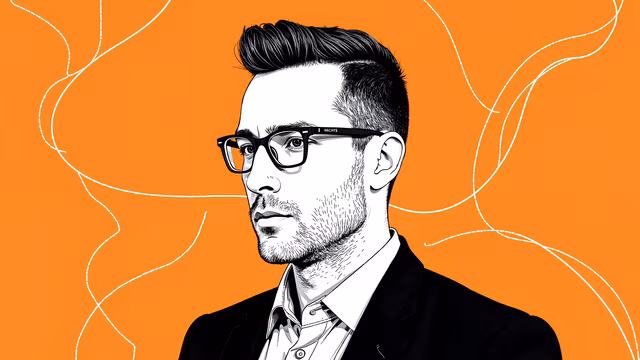 Man with Glasses Illustration