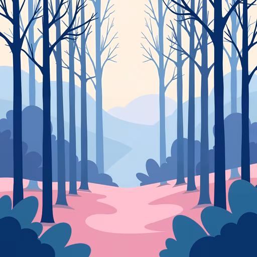 Misty Forest Illustration