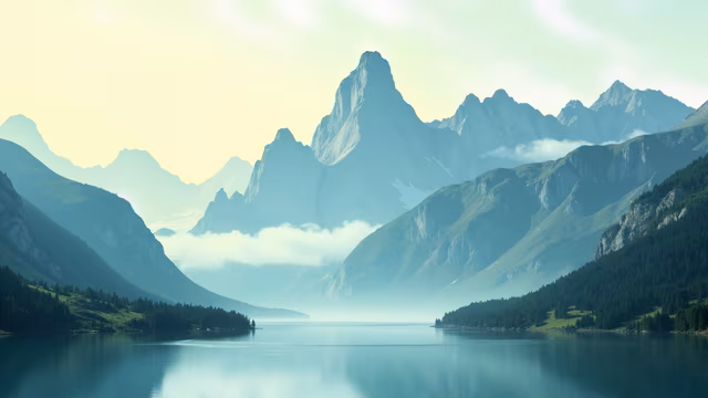 Mountain Serenity Illustration