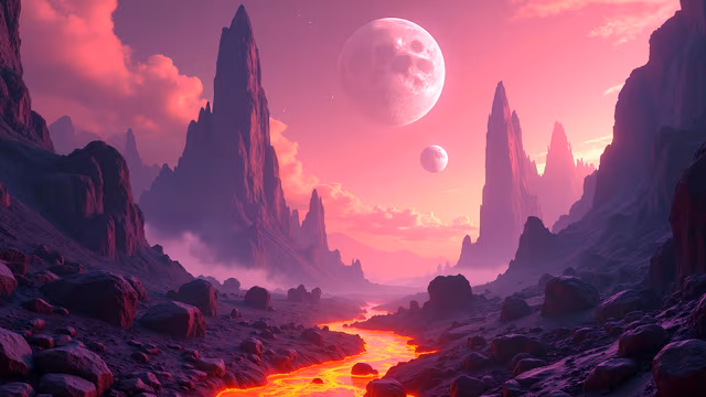 Mystical Lunar Landscape