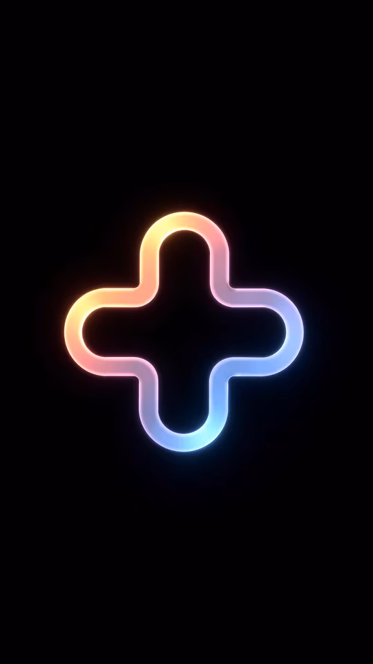 Neon Plus Sign