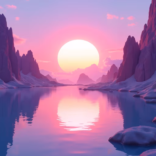 Pastel Sunset Illustration