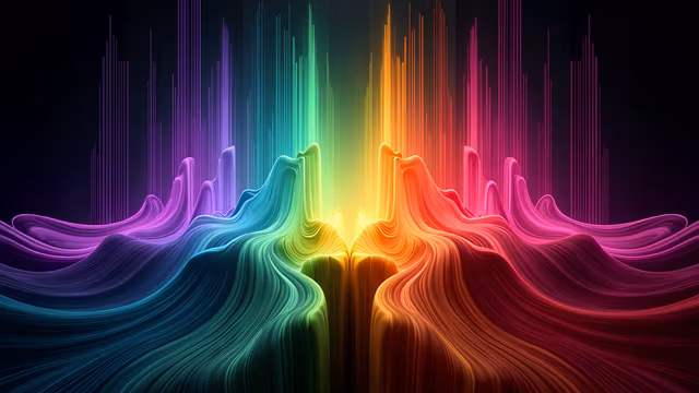 Rainbow Waves Illustration