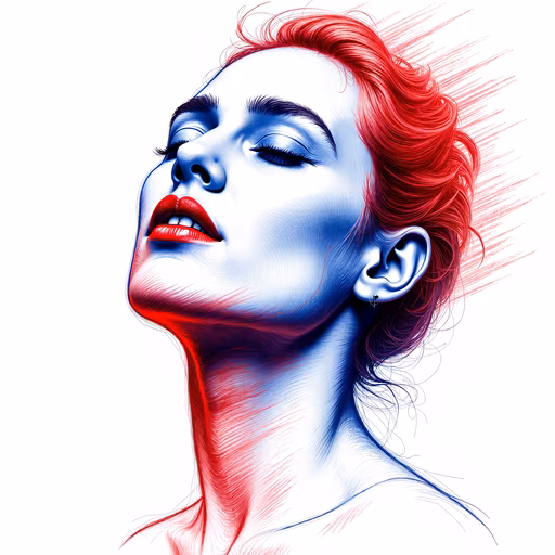 Red and Blue Portrait