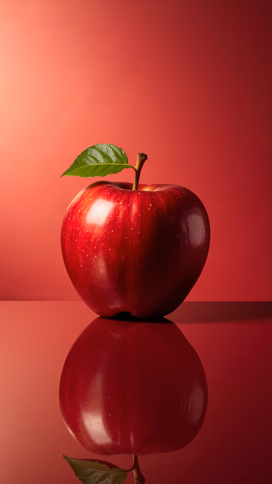 Red Apple Reflection