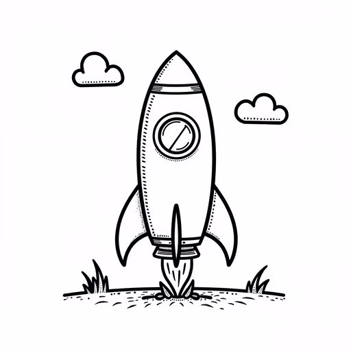 Rocket Launch Illustration
