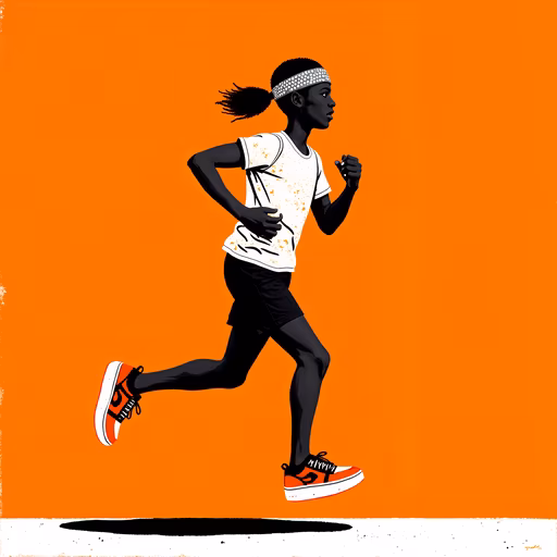 Running Sprinter Illustration