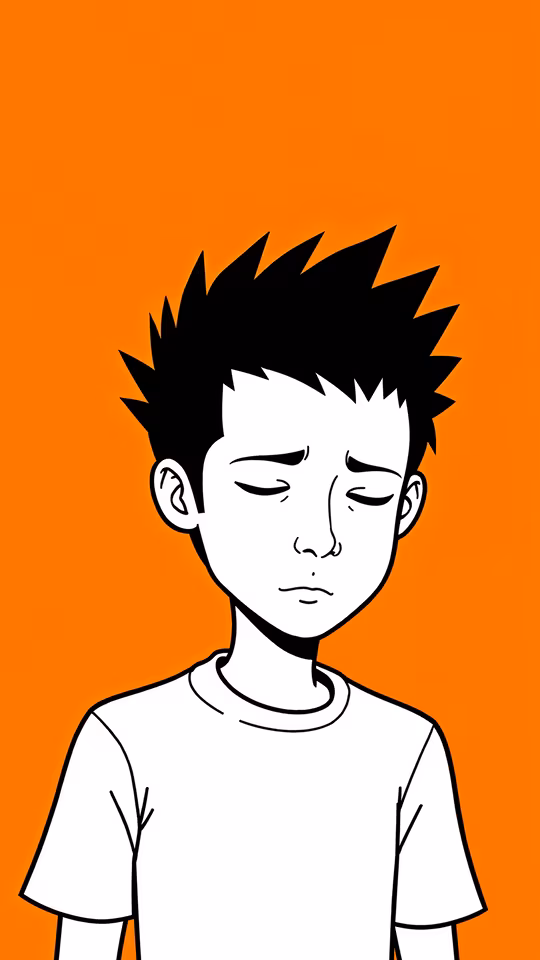 Sad Boy Illustration