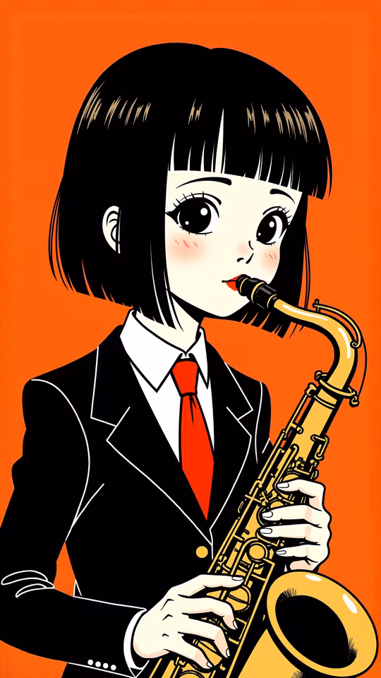 Saxophonist in Red Tie