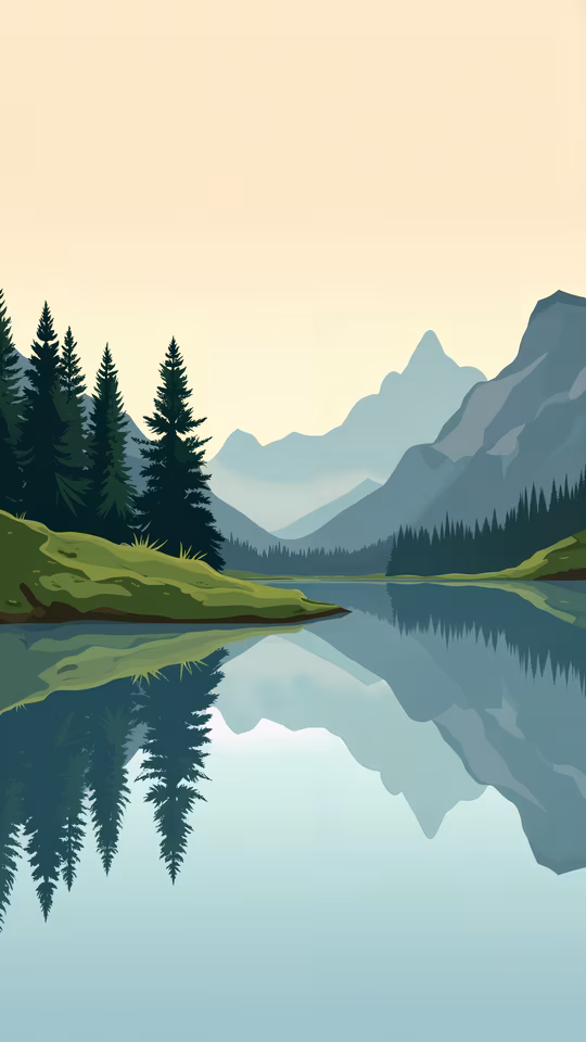 Serene Mountain Reflection