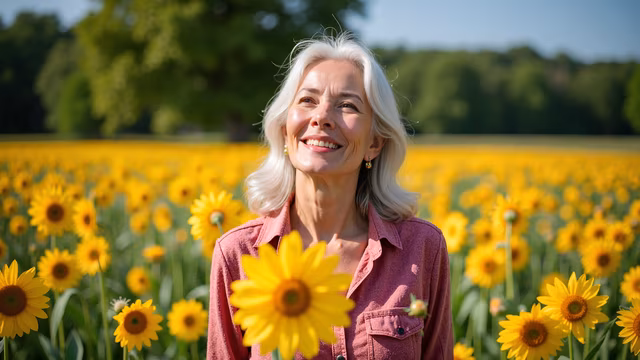 Sunflower Field Portrait