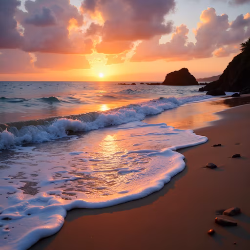 Sunset Beach Illustration
