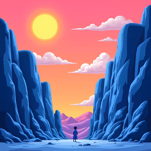 Sunset Journey Illustration