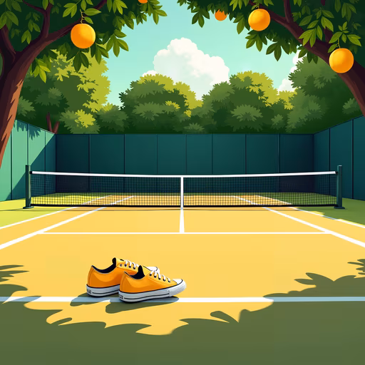 Tennis Court Illustration
