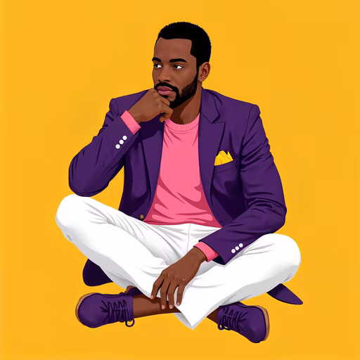 Thoughtful Gentleman Illustration