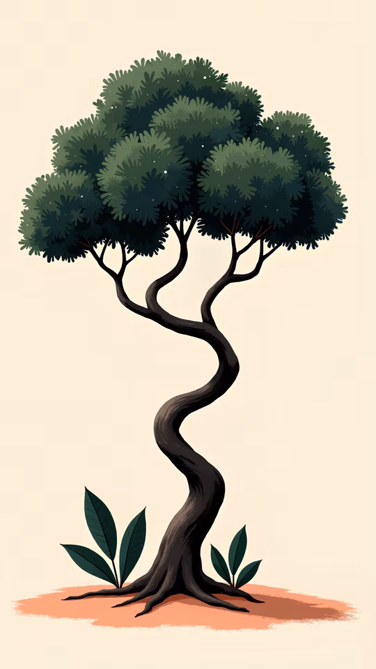 Twisted Tree Illustration
