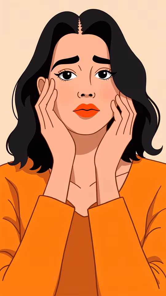 Woman with Orange Lips