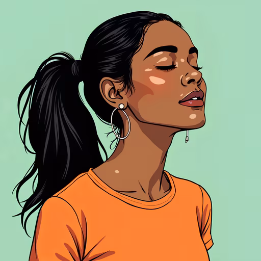 Woman with Ponytail