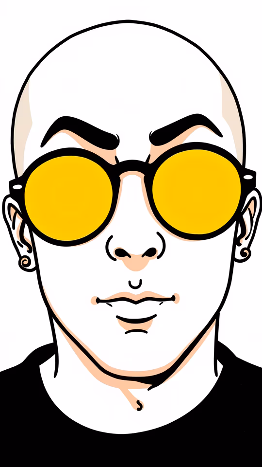 Yellow Glasses Illustration