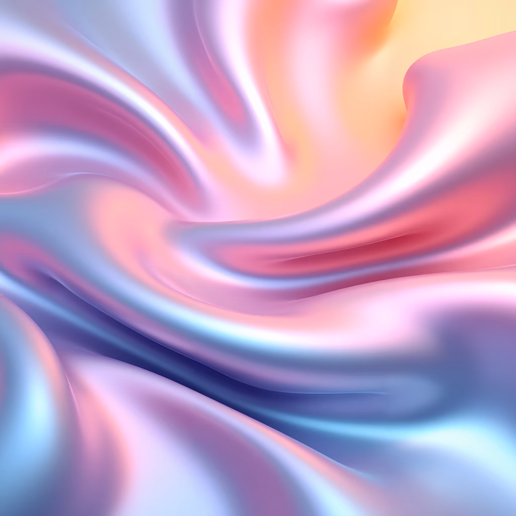 Elegant abstract illustration of flowing silk in soft pastel hues.
