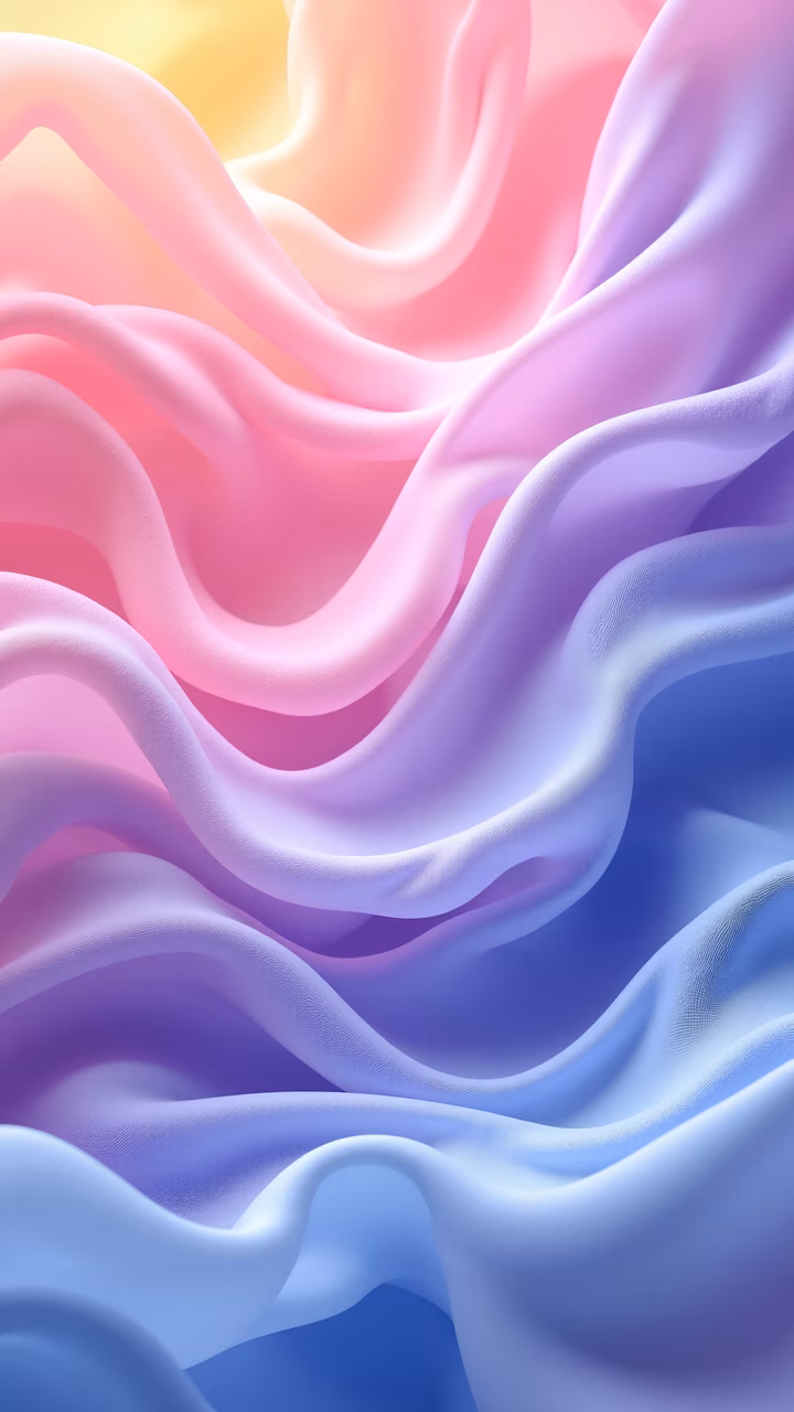 Abstract pastel waves in serene, fluid motion.