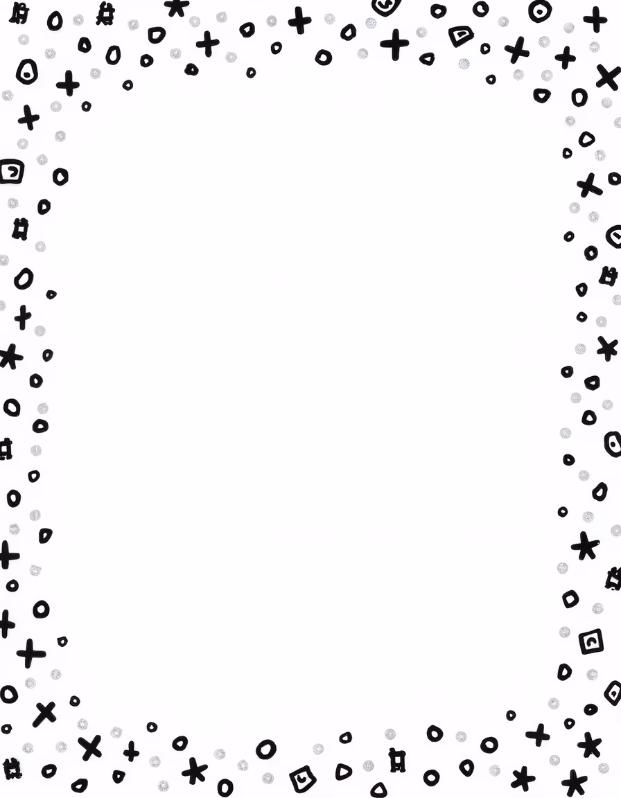 Minimalist geometric frame with black and white contrast, modern design.