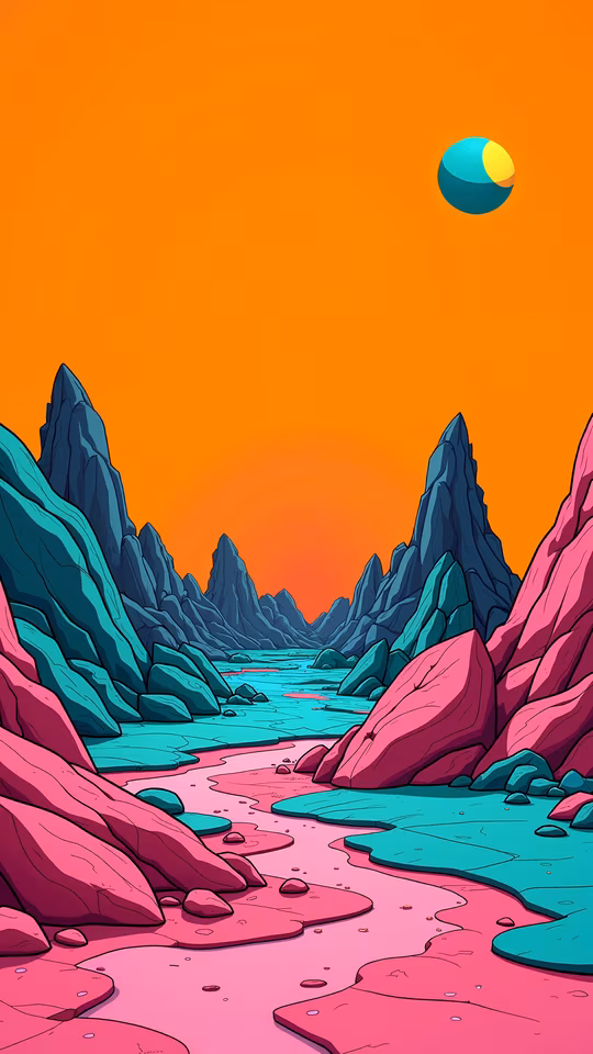 Abstract Landscape Illustration