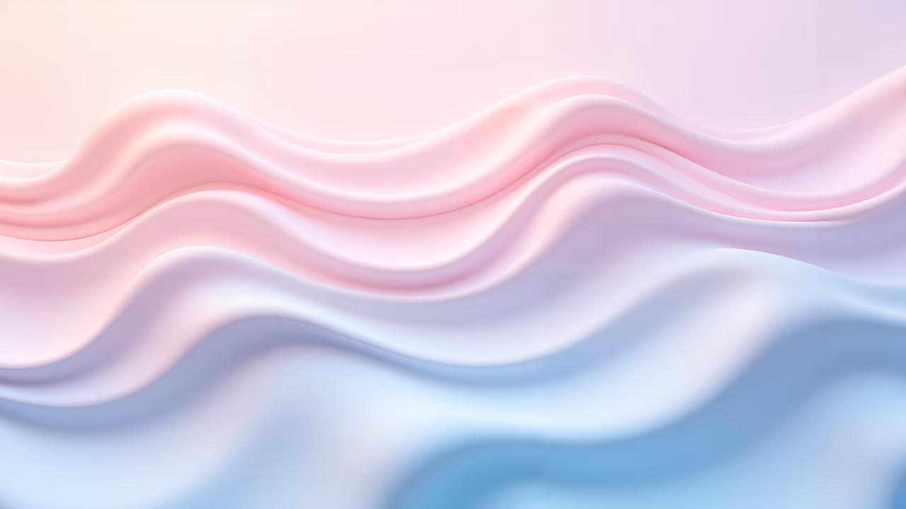 Soft pastel waves in a serene abstract illustration.
