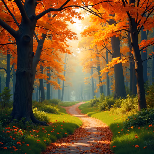 Autumn Pathway Illustration