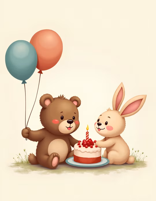 Bear and Bunny Birthday Celebration