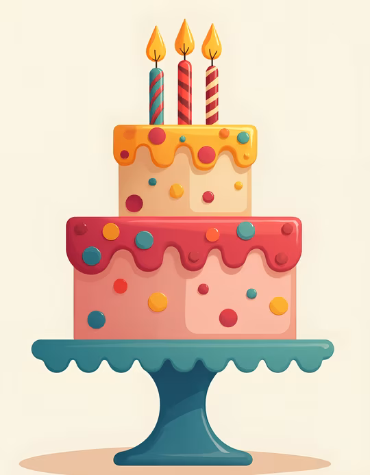 Birthday Cake Illustration