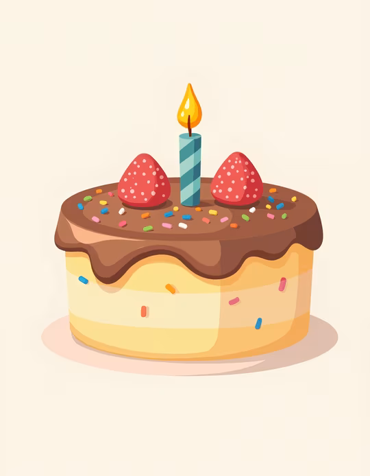 Birthday Cake Illustration