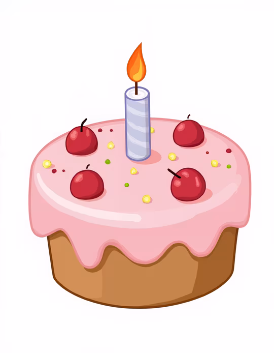 Birthday Cake Illustration