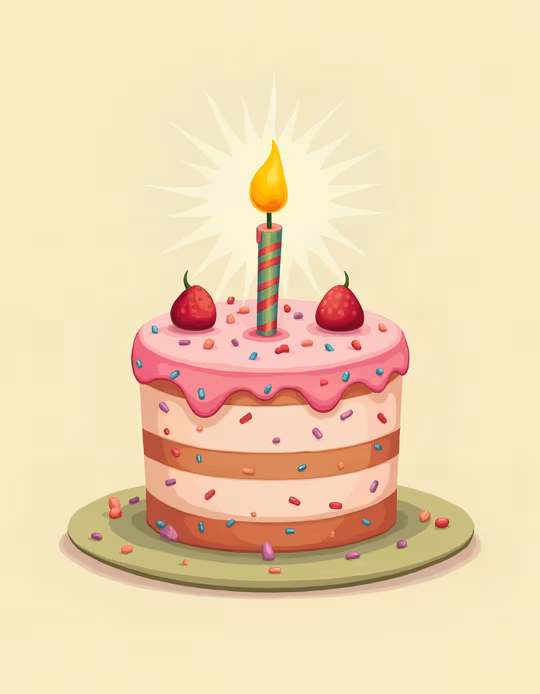 Birthday Cake Illustration