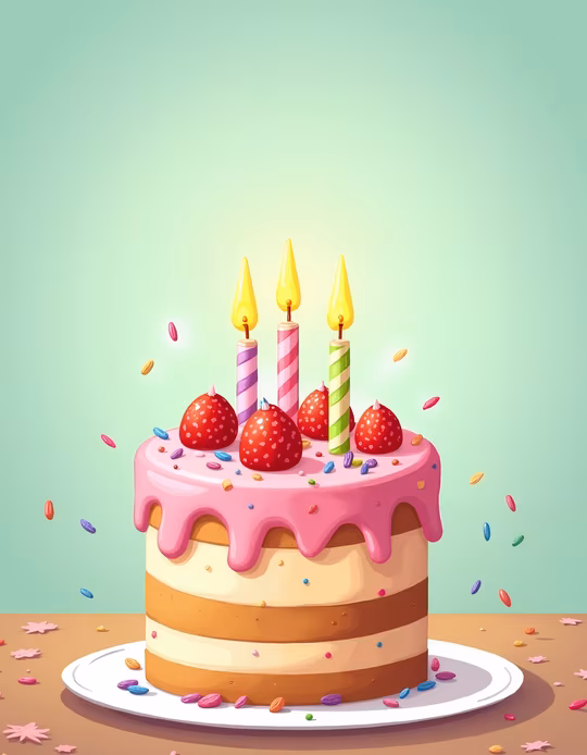 Birthday Cake Illustration