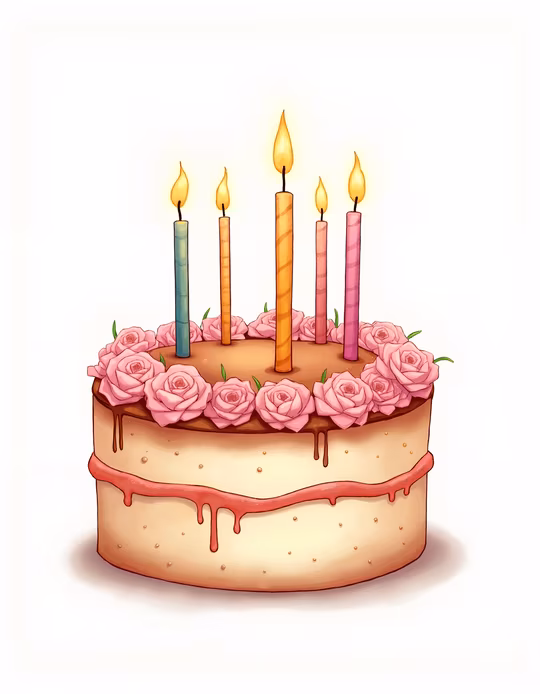 Birthday Cake Illustration
