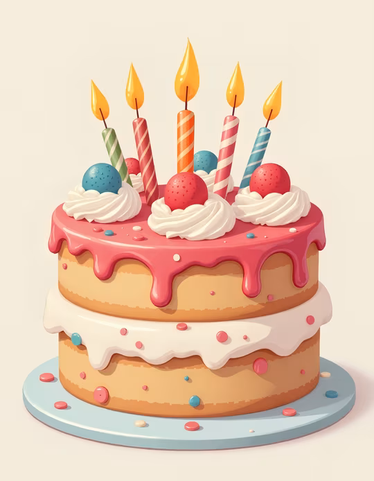 Birthday Cake Illustration