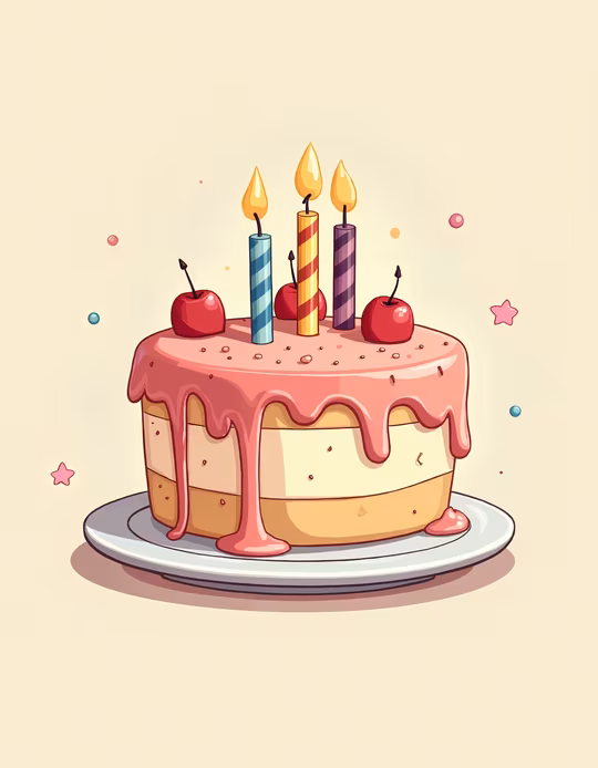 Birthday Cake Illustration