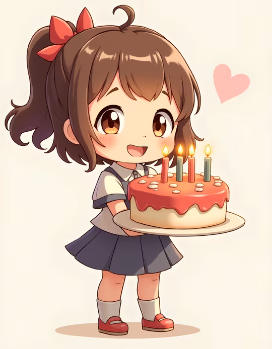 Birthday Girl Illustration