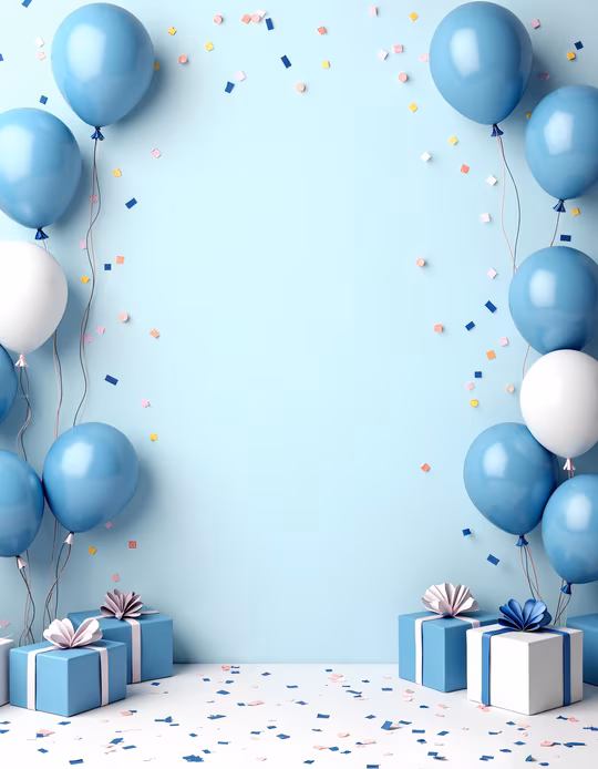 Blue Balloons and Gifts