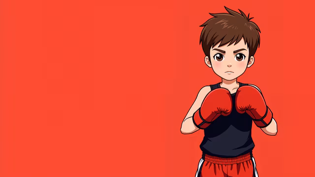 Boxing Kid Illustration