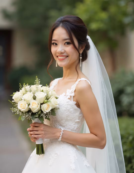 Bride Holding Bouquet
